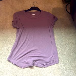 Soft cloth, lighter than the other purple shirt from SO